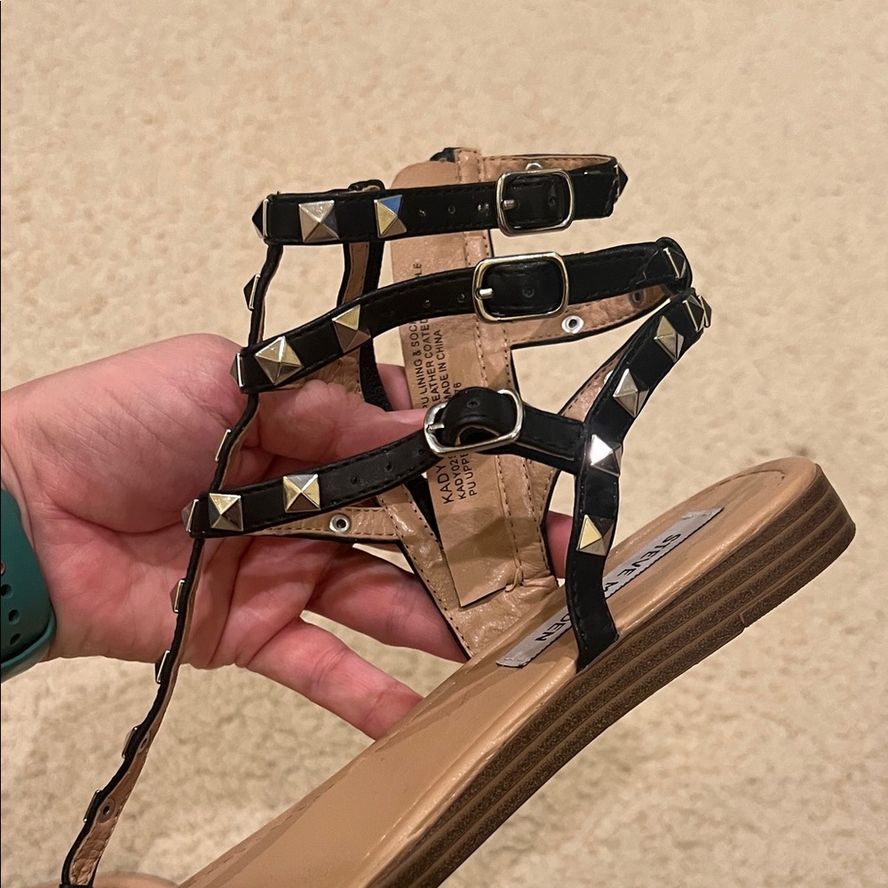 Studded Black Sandals Steve Madden - Picture 3 of 6